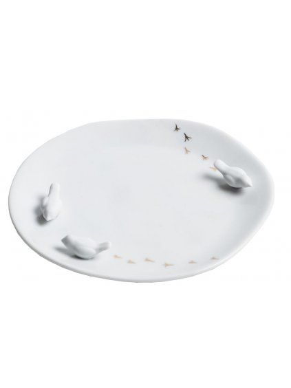 Porcelánový tácek Birds