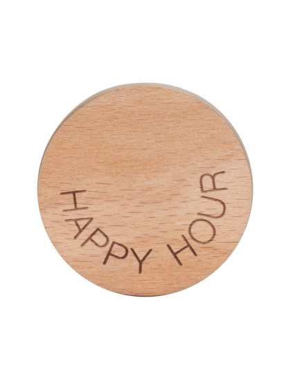 Dřevěný uzávěr na lahve Happy Hour
