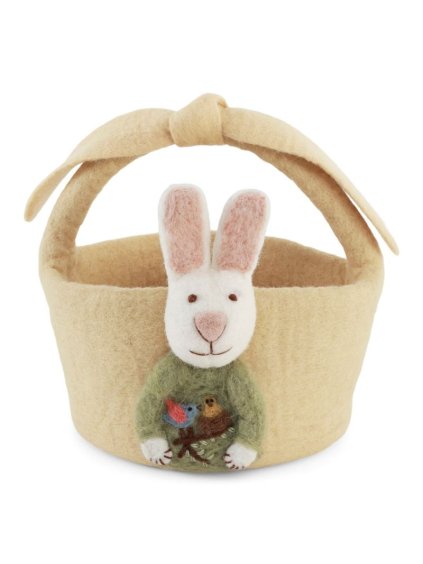 Plstěný košík se zajíčkem