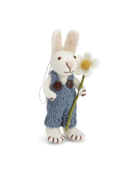 Plstěný zajíček s kytičkou