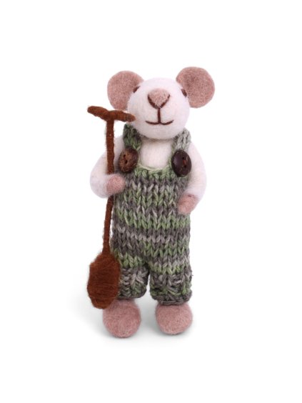 Plstěná myška s rýčem