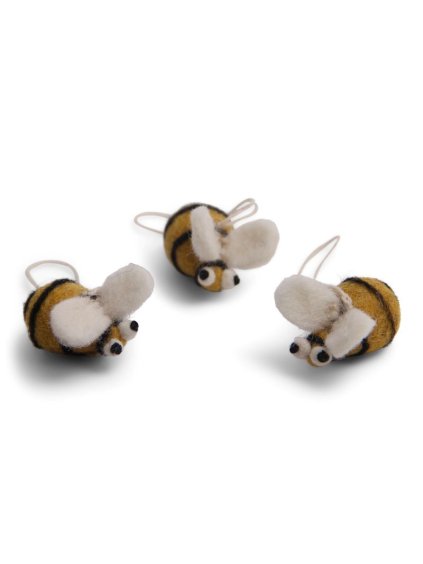 Sada plstěných včeliček - 3ks