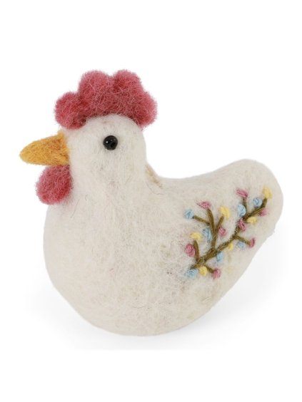 Plstěný vyšívaný kohoutek