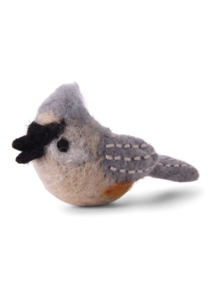 Plstěný ptáček šedý