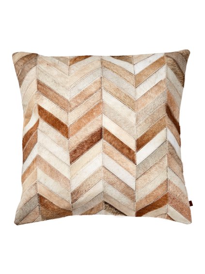 Kožený povlak na polštář s geometrickým vzorem II.