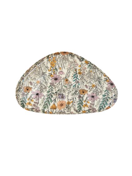 Smaltovaný tác s květinovým vzorem