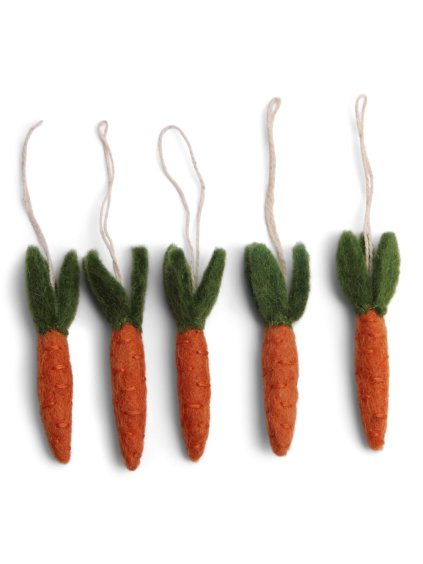 Sada plstěných mrkviček - 3ks