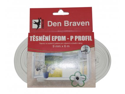 Těsnící P profil Den Braven (9mm x 5,5mm x 6m)