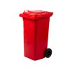 Plastová popelnice s kolečky (240 l)cervena