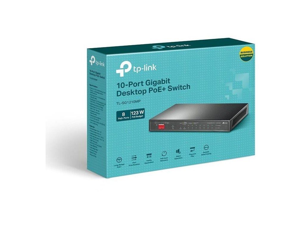 TP-Link TL-SG1210MP 10xGb desktop 8xPOE+123W switch, 1xSFP