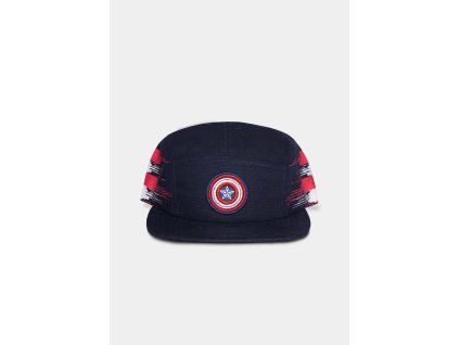 Captain America - Shield 6 Panel Cap (Barva Black)