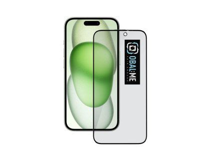 OBAL:ME Privacy 5D Tvrdené Sklo pre Apple iPhone 15 Black