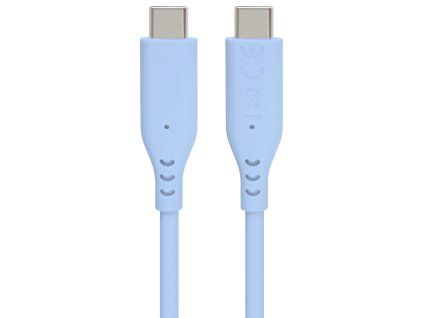 PremiumCord silikónový USB-C 60W, modrý, 1.5m