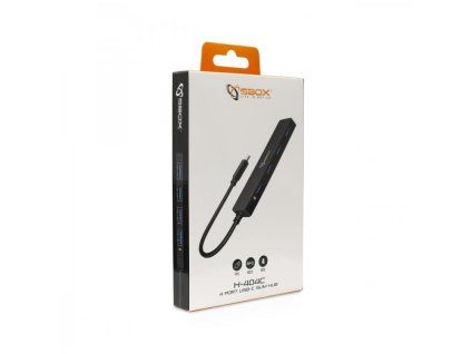 SBOX H-404C, USB Hub, 4port, USB C, 4x USB