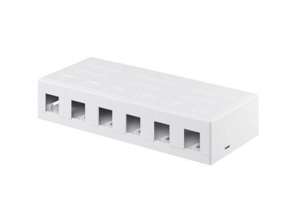 WENTRONIC Patch panel 6port, Keystone na stenu
