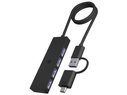 RAIDSONIC ICY BOX USB Hub, 4port, USB A+C, 4x USBA
