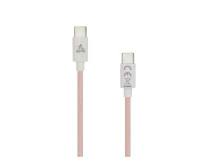 SBOX Kábel USB-C samec, USB-C samec,1m, ružový