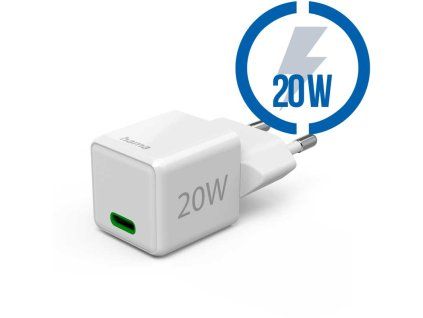 HAMA Super-mini, Rýchlonabíjačka, USB-C PD, QC 20W