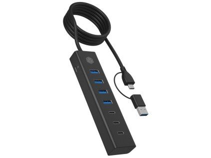RAIDSONIC ICY BOX USB Hub, 7port, USB A+C, 4xA+3C