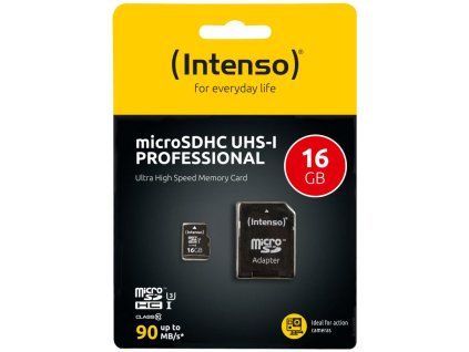 INTENSO Micro SDHC karta 16GB Class10, UHS-1 PRO