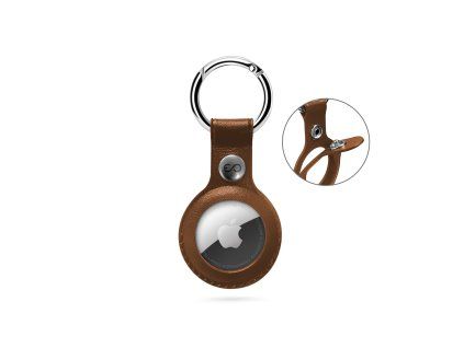 AIRTAG PULEATHER 01 BROWN s