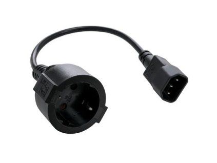 kabel c tech sitovy adapter c14 m schuko f 15 cm i s