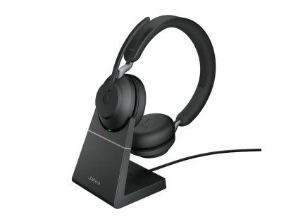 Jabra Evolve2 65, Stereo, USB, BT, Bezdrať, MS, Stand, Čierna