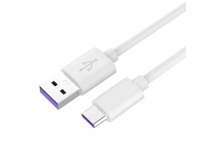 PremiumCord Kábel USB 3.1 C, M - USB 2.0 A, M, Super fast charging 5A, biely, 2m