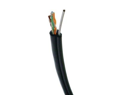 DATACOM UTP drôt Cat5e 100m samonosný OUTDOOR blk