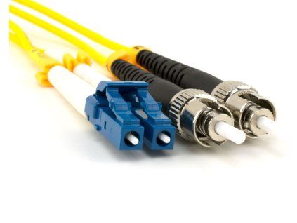 Optický patchkábel duplexný, LC-ST 9/125um SM, 1m, OS2
