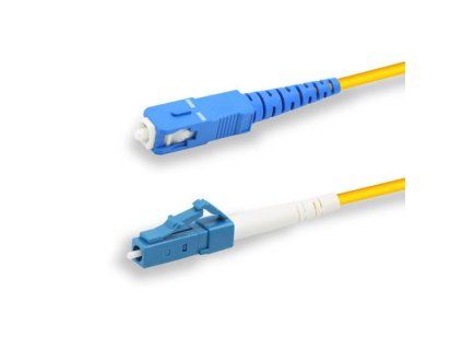 Optický patch kábel SIMPLEX, LC, UPC-SC, UPC 9, 125um SM, 2m, OS2