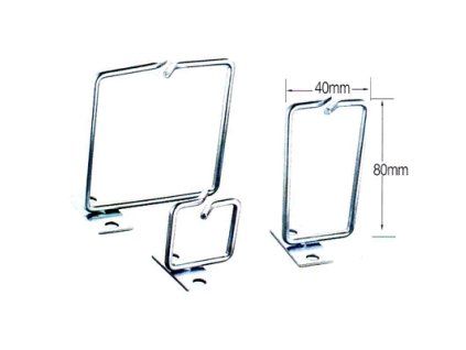Vyväzovací háčik 40x80 D1 kov ľavý fix, čelný gate