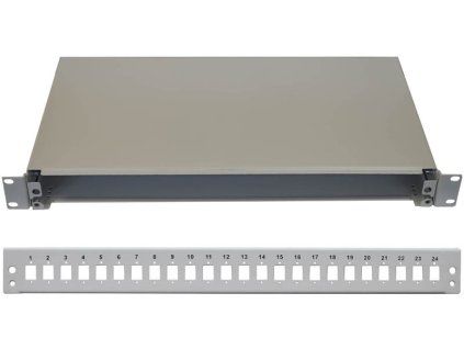 19'' Optická vaňa 24xSC simplex vrátane kazety šedá