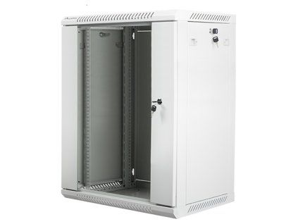 Nástenný rack 19'' 15U 600X450mm sivý flat pack
