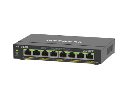 NETGEAR 8PT GE PLUS SWCH W, POE+