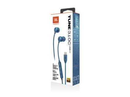 JBL Tune 310 USB-C, Slúchadlá, modré