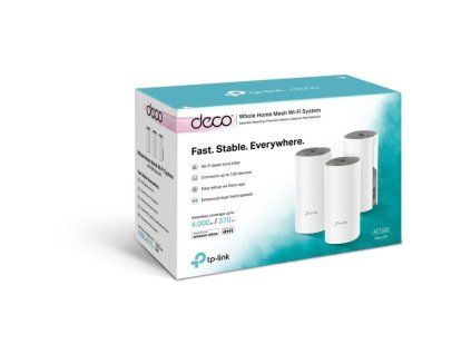 TP-Link AC1200 Whole-home Mesh WiFi System Deco E4(3-pack), 2x10/100 RJ45