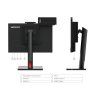 Lenovo ThinkCentre, Tiny-In-One 22 Gen 5, 21,5'', IPS, FHD, 60Hz, 6ms, Black, 3R