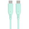 PremiumCord silikónový USB-C 60W, tyrkysový, 1.5m