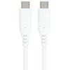 PremiumCord silikónový USB-C 60W, biely, 1.5m