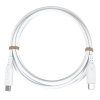 PREMIUMCORD Kabel USB-C na USB-C, 60W, 480Mbps, silikonový, bílý, 1,5m