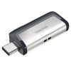 SanDisk Ultra Dual/256 GB/USB 3.1/USB-A + USB-C/Sivá
