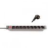 KEline 19" rozvodný panel 9x250V, 1U, 620090