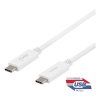 DELTACO USBC-1407M, Kábel USB-C, USB-C, 100W, 1m