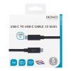 DELTACO USBC-1402M, Kábel USB-C, USB-C, 100W, 1m