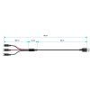 CONNECT IT Wirez 3v1, Kábel USB 2.0, Ligh+mUSB+C