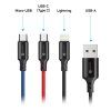 CONNECT IT Wirez 3v1, Kábel USB 2.0, Ligh+mUSB+C