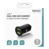DELTACO USB-CAR128, Autonabíjačka 2x USB 2.0, či