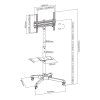 SBOX FS-224-2, TV Floor stand on wheels
