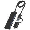 RAIDSONIC ICY BOX USB Hub, 4port, USB A+C, 4x USBA